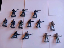 Timpo ACW Union & Confederates Solids Painted x 13 1:32 5 Poses Vintage