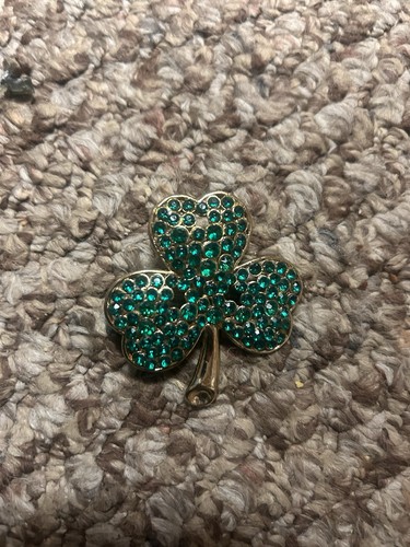 Vintage shamrock pin broach - pin,