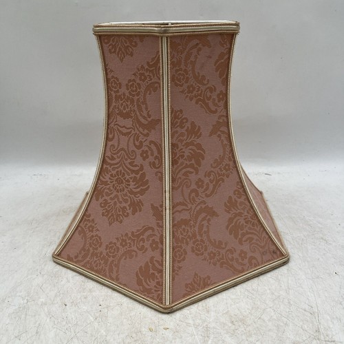 Vintage pink damask fabric - pink,
