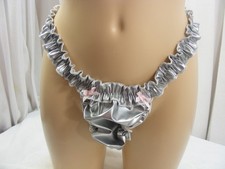 sissy SILVER PVC  tanga g
