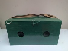 Green Wooden 2 Compartment Racing Pigeon Bird Carrier 56x52x29cm Unused 