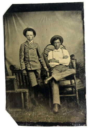 Antique tintype photo - tintype,