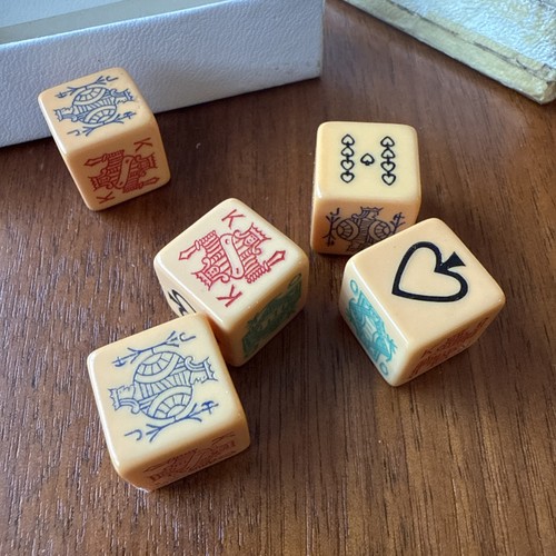 Vintage poker dice - poker, boxed