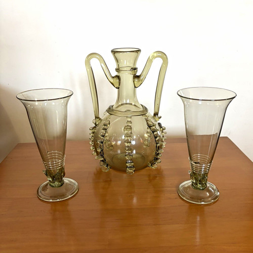 Glass decanter set with - set,