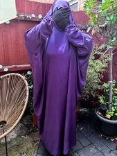Jalabiya Maxi Dress Abaya Jilbab, Farasha Kaftan, Purple