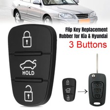 2X 3 Button Car Rubber Key Pad for Kia Cerato Rio Picanto Sportage Remote Fob