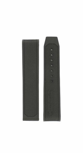 Omega black rubber strap - rubber,
