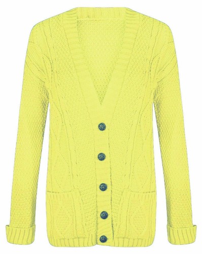 Knit cardigan chunky - chunky, button