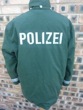Mens WAHLER German Polizei Police Winter Jacket Coat 2009 Green Fleece Medium