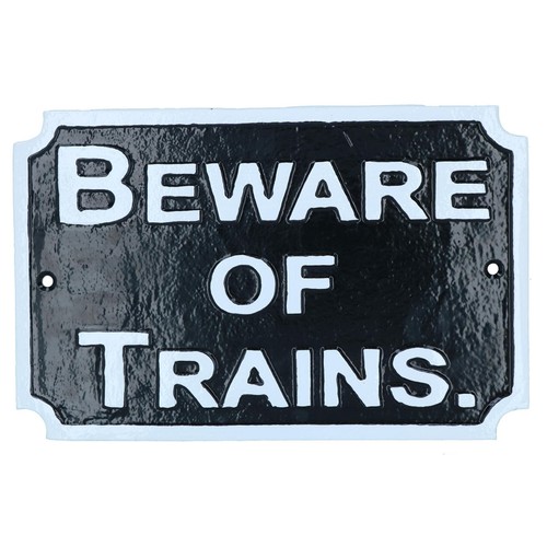 Beware train cast iron railway - beware,