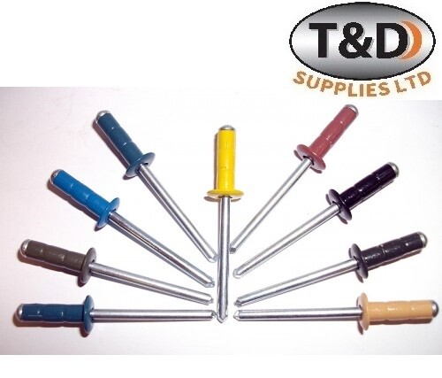 Coloured pop rivets 4 8x15 - coloured,
