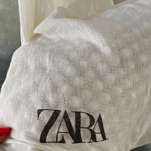 Zara white beaded mini - zara,