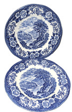 2x Vintage wedgwood Lochs of Scotland plates Loch Linnhe 7.5" salad dessert