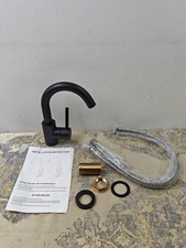 Black Basin Mixer Tap 360° Swivel Bathroom Sink Taps, 304 Stainless Steel (READ)