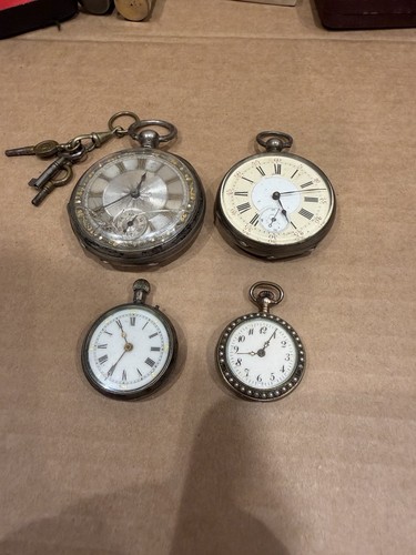 Sterling silver antique pocket - sterling,