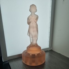 Art Deco Antique Frosted Pink