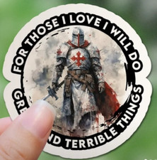 KNIGHTS TEMPLAR Car Sticker St