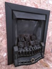 Royal Cozyfire cast iron gas fire insert with trim, fret with coals.