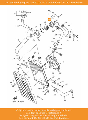 Yamaha housing thermostat - yamaha, housing,