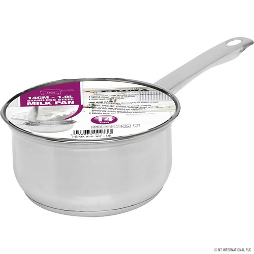 14cm milk pan stainless steel - 14cm,