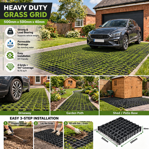 Black plastic grids - 6,