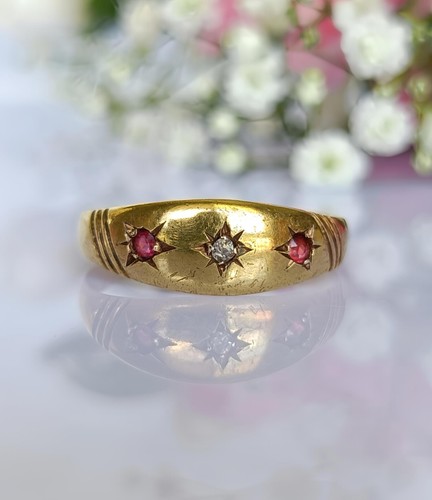 Antique 15ct gold rhodolite - antique,