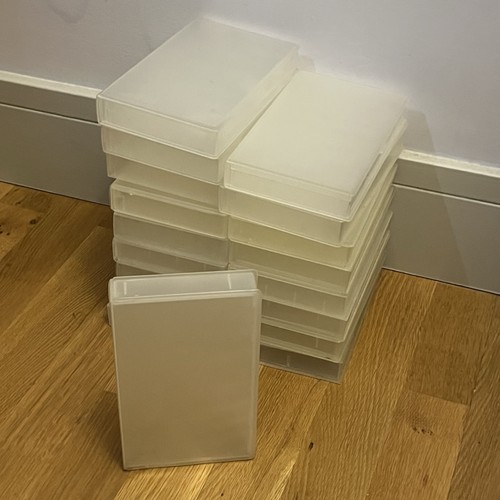 Vhs cassette cases clear empty - vhs,
