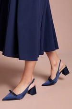 Coast Navy Court Shoes Womens