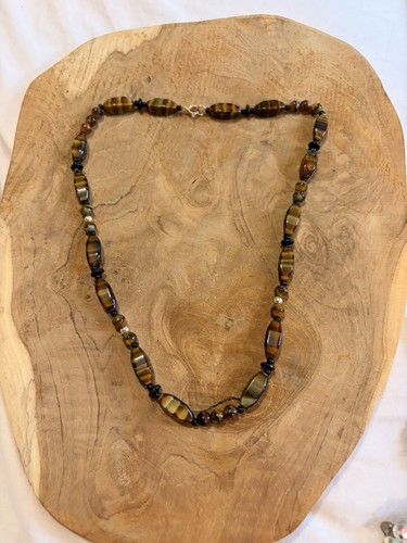 Vintage tiger eye style - style, beaded
