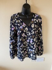 Black/multi Print Long Sleeved Top Size 36 (S) By Numph