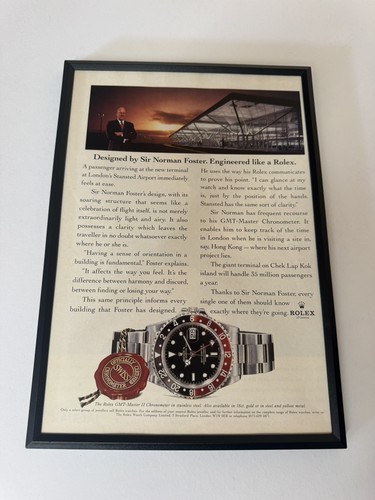 Framed rolex watch - framed,