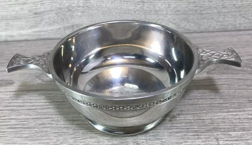 Scottish piper pewter quaich - scottish,