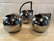 Oliver Hemming Nio Stainless Steel Tea Set. Modernist Art Deco Design