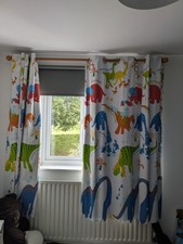 Dinosaur large blackout Catherine Lansfield eyelet curtains 