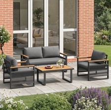 4 Piece Metal Garden Furniture