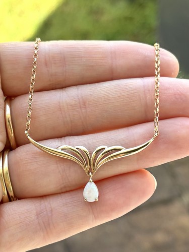Vintage 9ct yellow gold opal - 9ct,