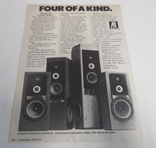 Acoustic research speakers - acoustic,
