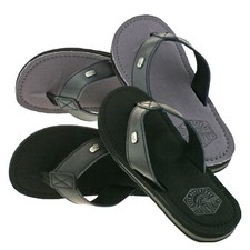 NEW MENS LEATHER SUMMER URBAN BEACH CASUAL HOLIDAY TOE POST SANDALS FLIP FLOPS