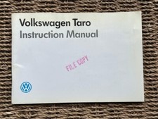 VW TARO OWNERS INSTRUCTION MANUAL DRIVERS HANDBOOK GUIDE PICK UP TRUCK 1989-1997