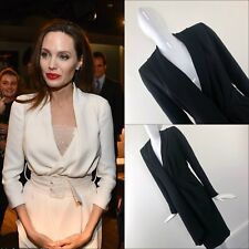 Auth Ralph & Russo Ladies Black Crepe Silk Cocktail Work Day Dress Size FR38 US4