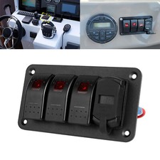 3 Gang 12/24V Red LED Light