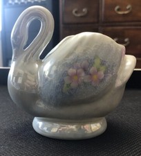SWAN VASE PLANTER LUSTREWARE