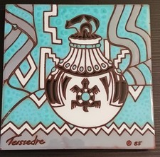 Vtg Cleo Teissedre Tile 1985