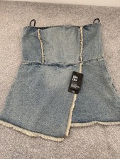 Primark Tube Denim Top Size 12