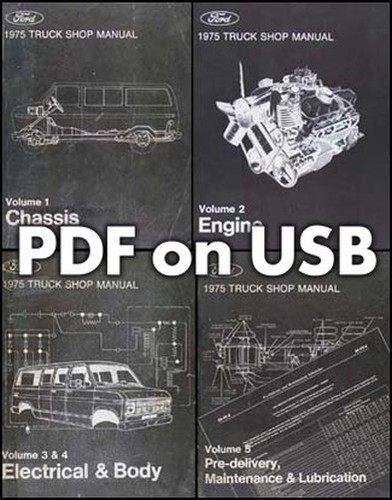 1975 ford truck shop - ford, manual