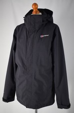 Ladies Black Berghaus Lightweight Gore-Tex Hooded Outdoor Jacket Size Uk 14.