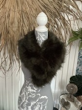 Dark Green  Faux Fur Collar Stole Scarf Boa One Size BNWOT