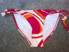 bikini bottoms size 10 matalan pink side tie stretchy