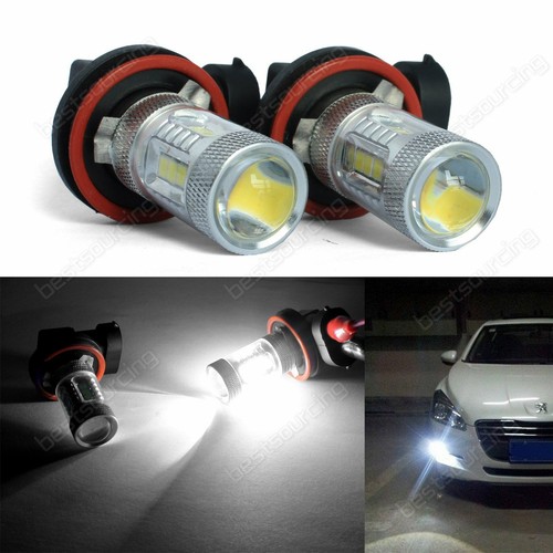 2pcs h11 white smd led - white,