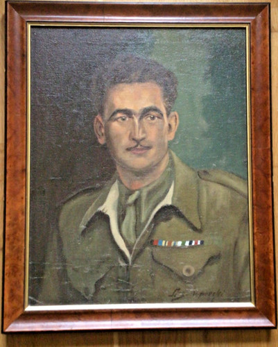 Oil canvas wwii army - oil, of